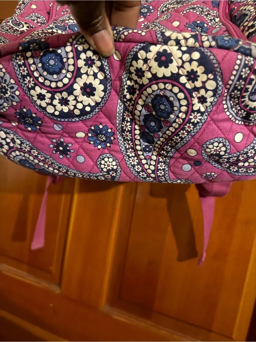 Quilted Paisley Pink Women's Backpack by